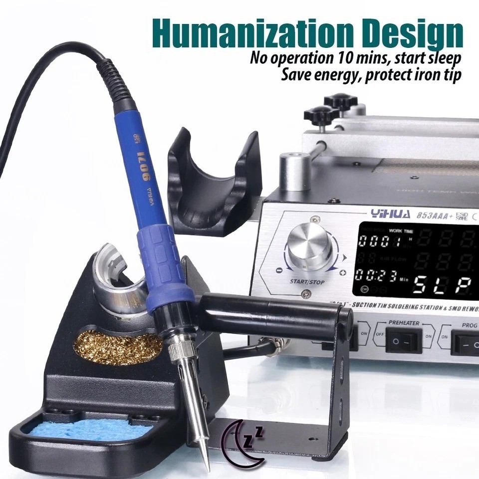 YIHUA 853AAA+ Preheater Rework Station Digital Soldering & Desoldering Station