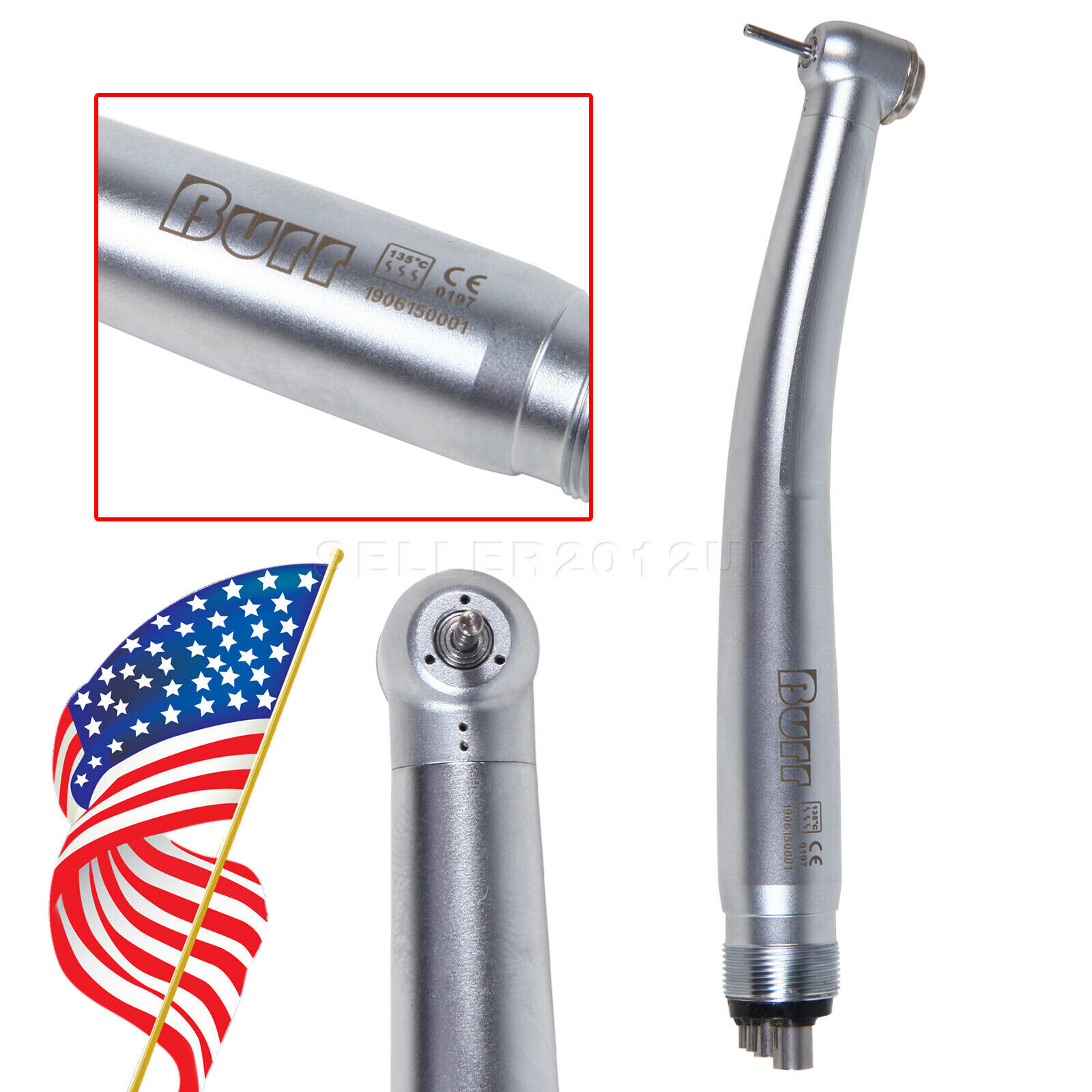 NSK PANA MAX Style Dental High Speed Handpiece Push Button 4Hole Clean Head BURR