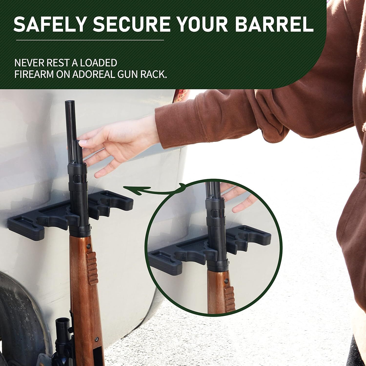 Magnetic Rifle Rack, Rubber Gun Rack for Gun Storage, Gun Holder in Gun Cabinet