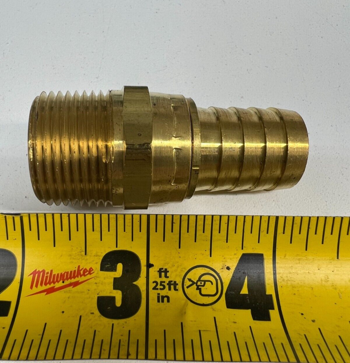 3/4" Dixon Brass Hose Fitting Male NPTF Swivel x Barb 1031212C 80 Psi 1-1/19" Lg