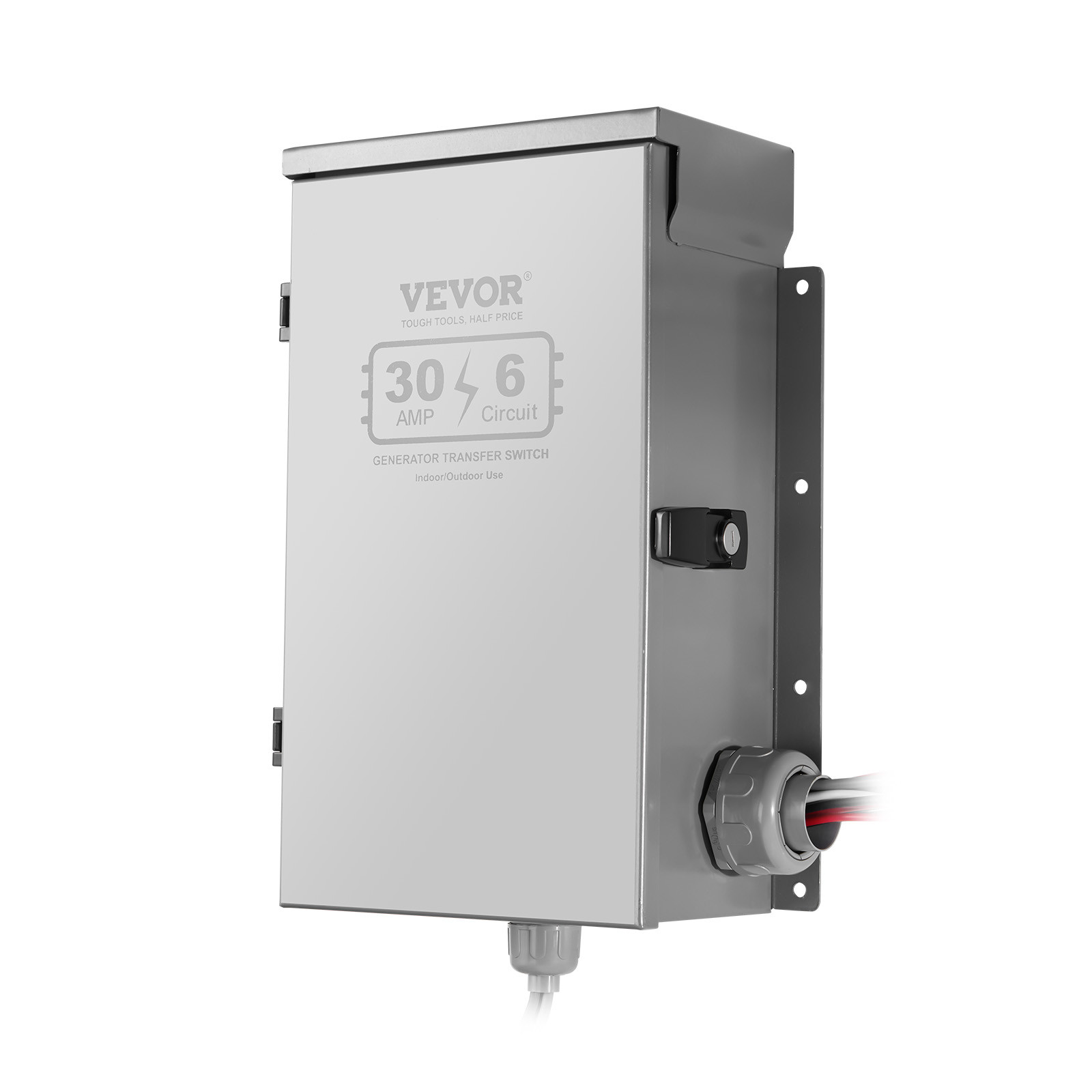 VEVOR Manual Transfer Switch 30A Generator Transfer Switch Kit NEMA 3R 7500W