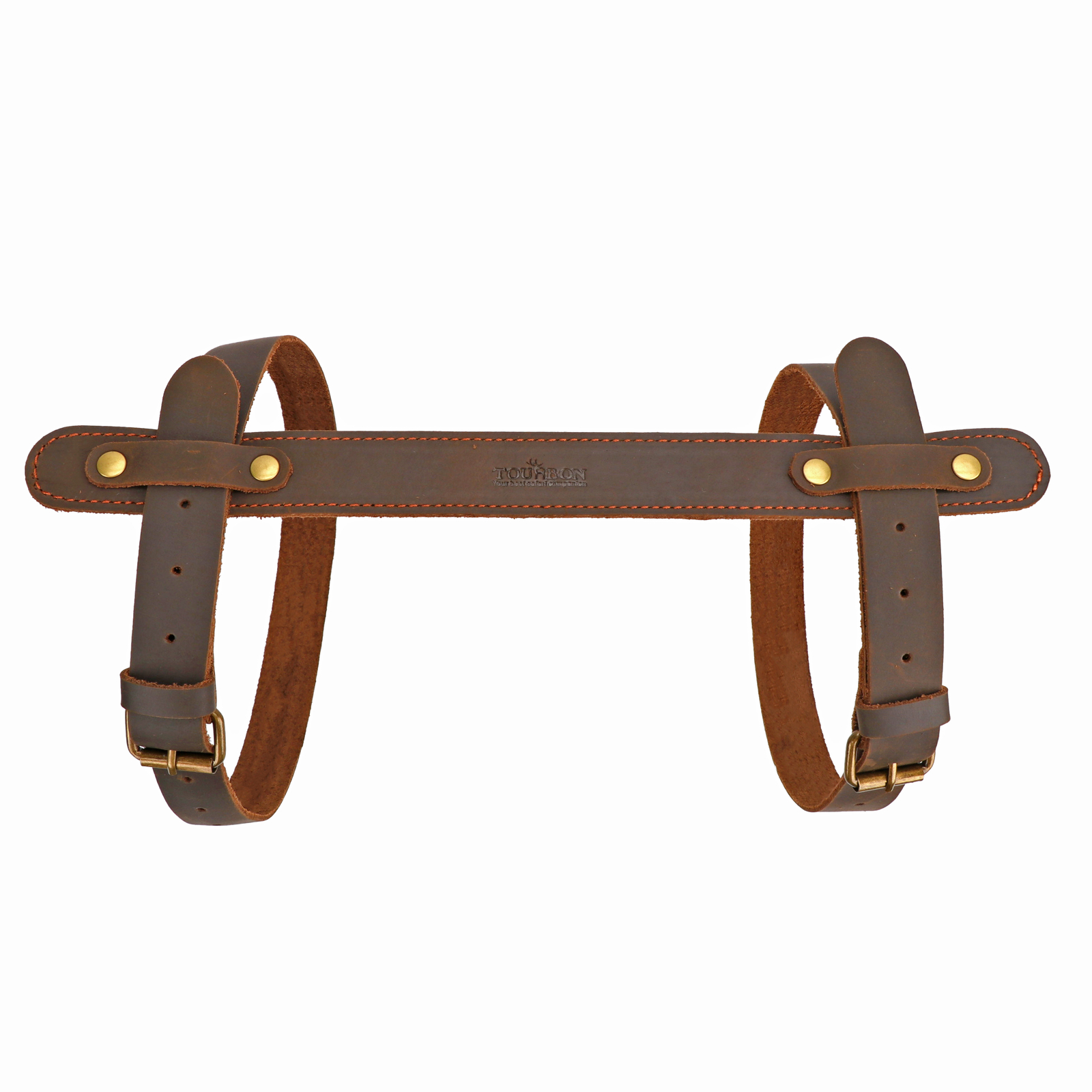 TOURBON Leather Picnic/Motorcycle Blanket Carry Handle Camp Belt Bedroll Strap