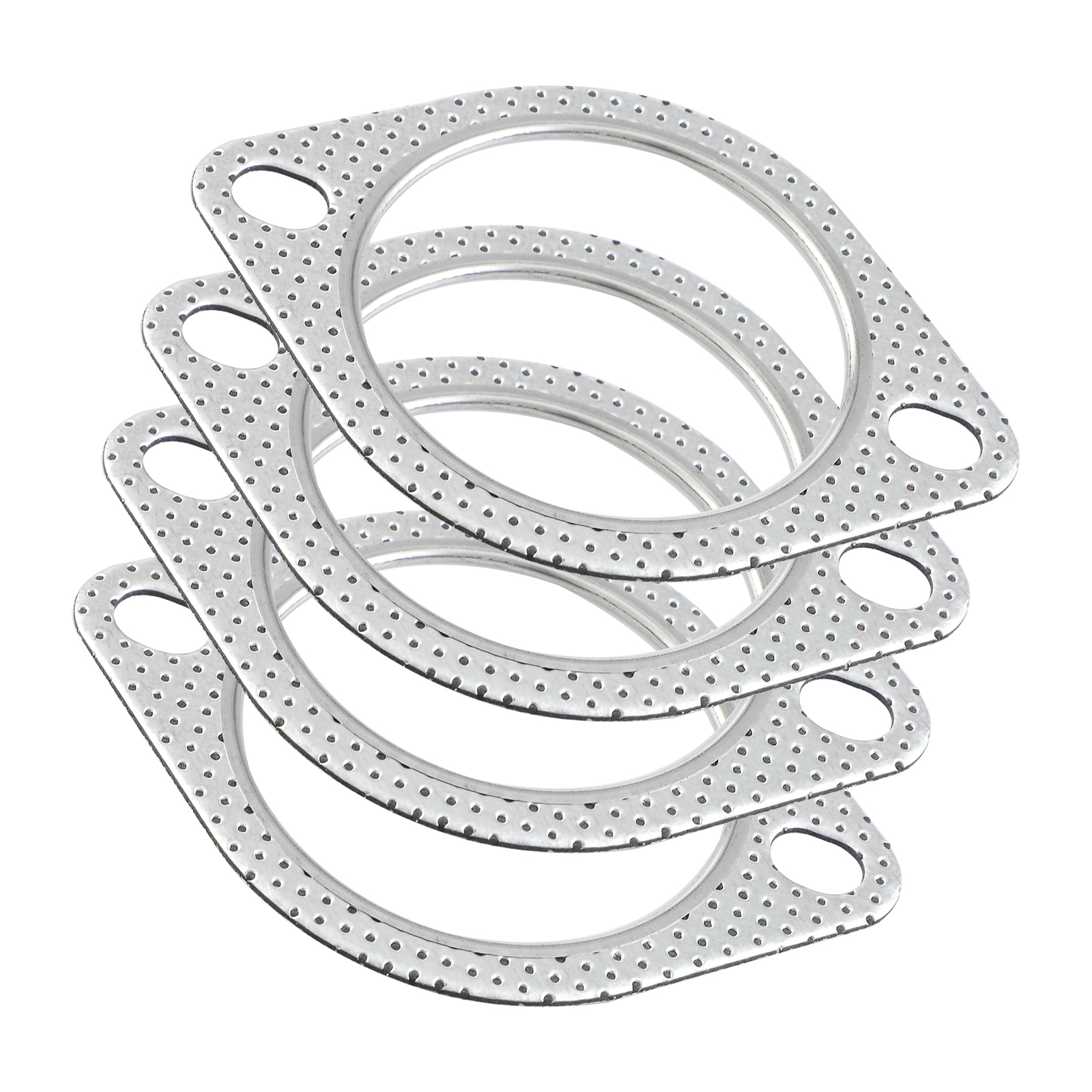 Set of 5 Exhaust Gasket 3in 2 Bolt, High Temp Exhaust Flange Gasket - Heavy Duty