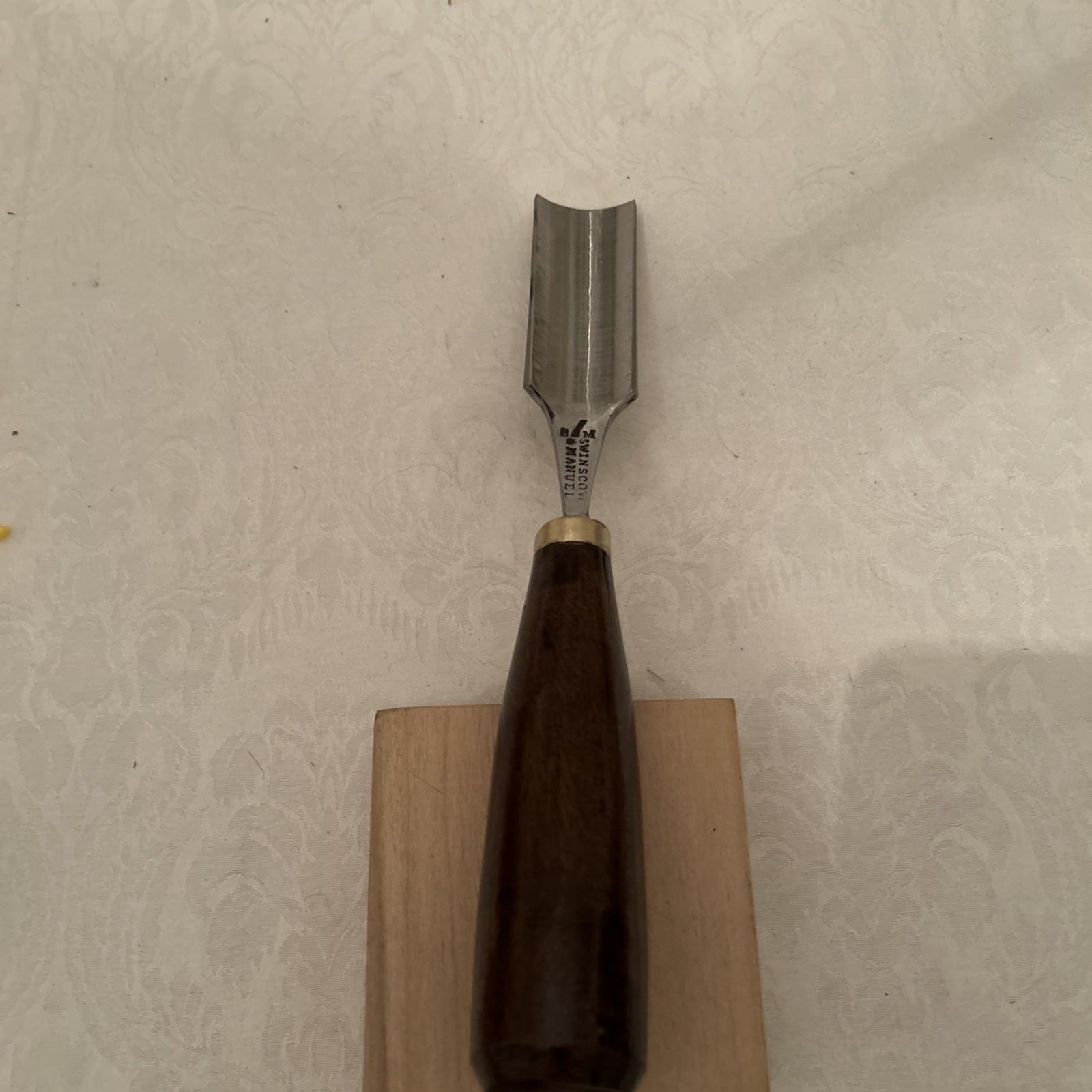 Swinscow & Manuel # 7 / 37mm Straight Carving Gouge 1840 Sheffield Rare Stamp