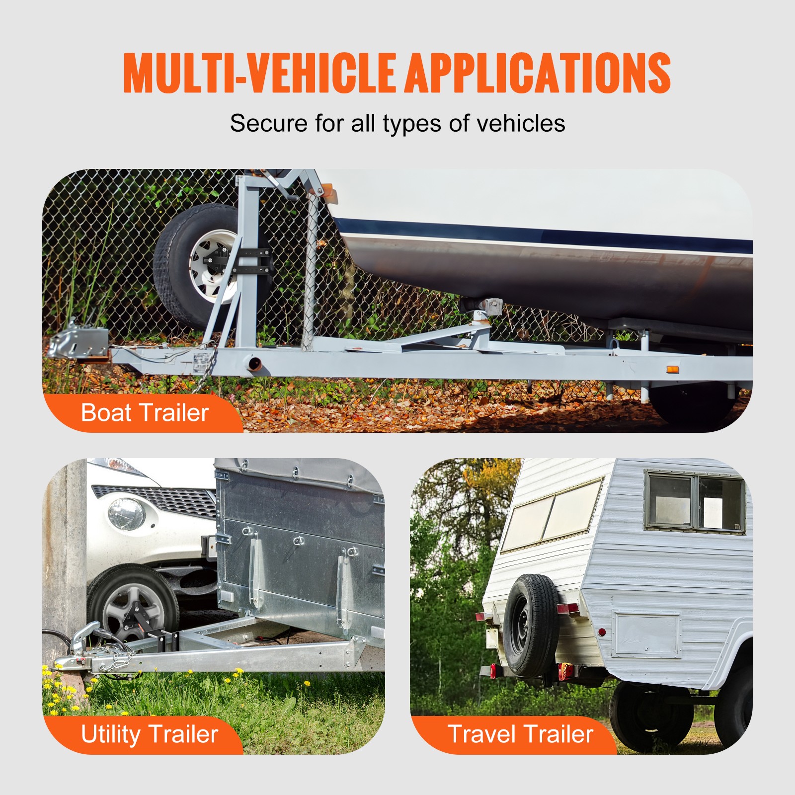 VEVOR Trailer Spare Tire Carrier Tire Bracket Mount Carrier for 4,5,6&8 Hub Hole