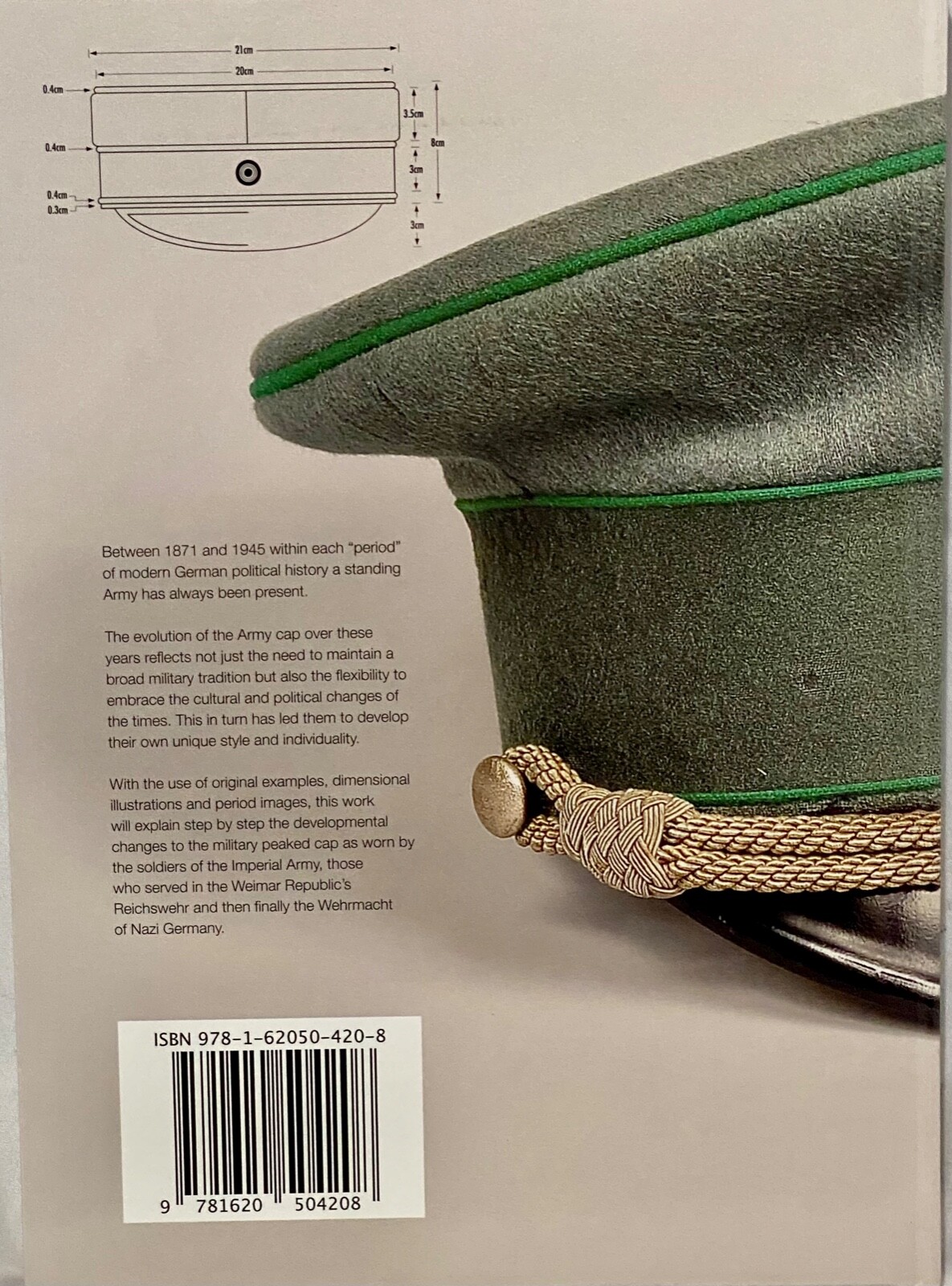 German Army Visor Caps 1871-1945, development guide to the peak cap