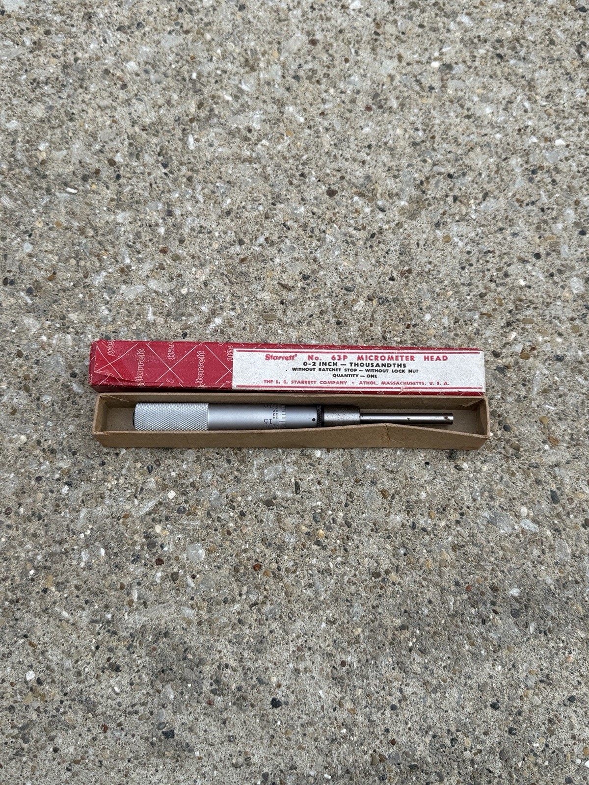 Starrett 63P 0-2" Micrometer Head .001” Graduation USA Made