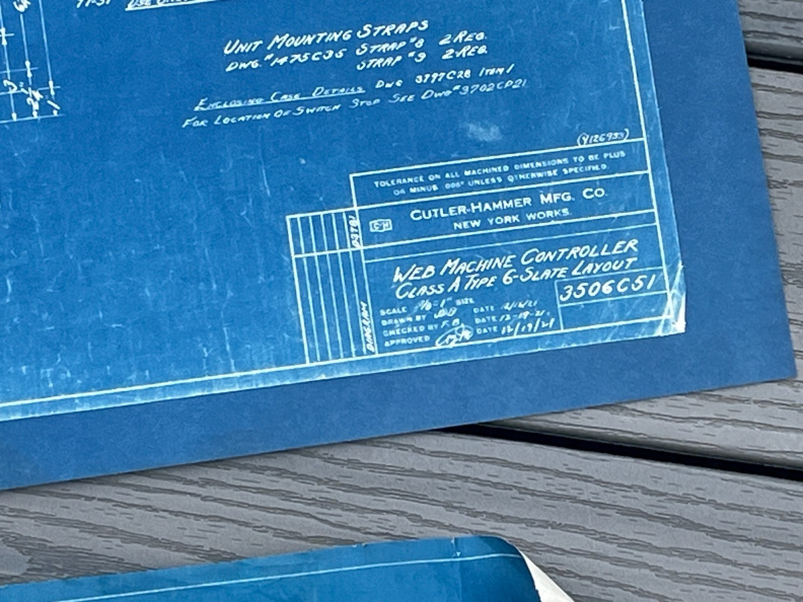 Lot 6 Vtg Industrial Black Clawson Blueprints Cutler Hammer Blue Buschman