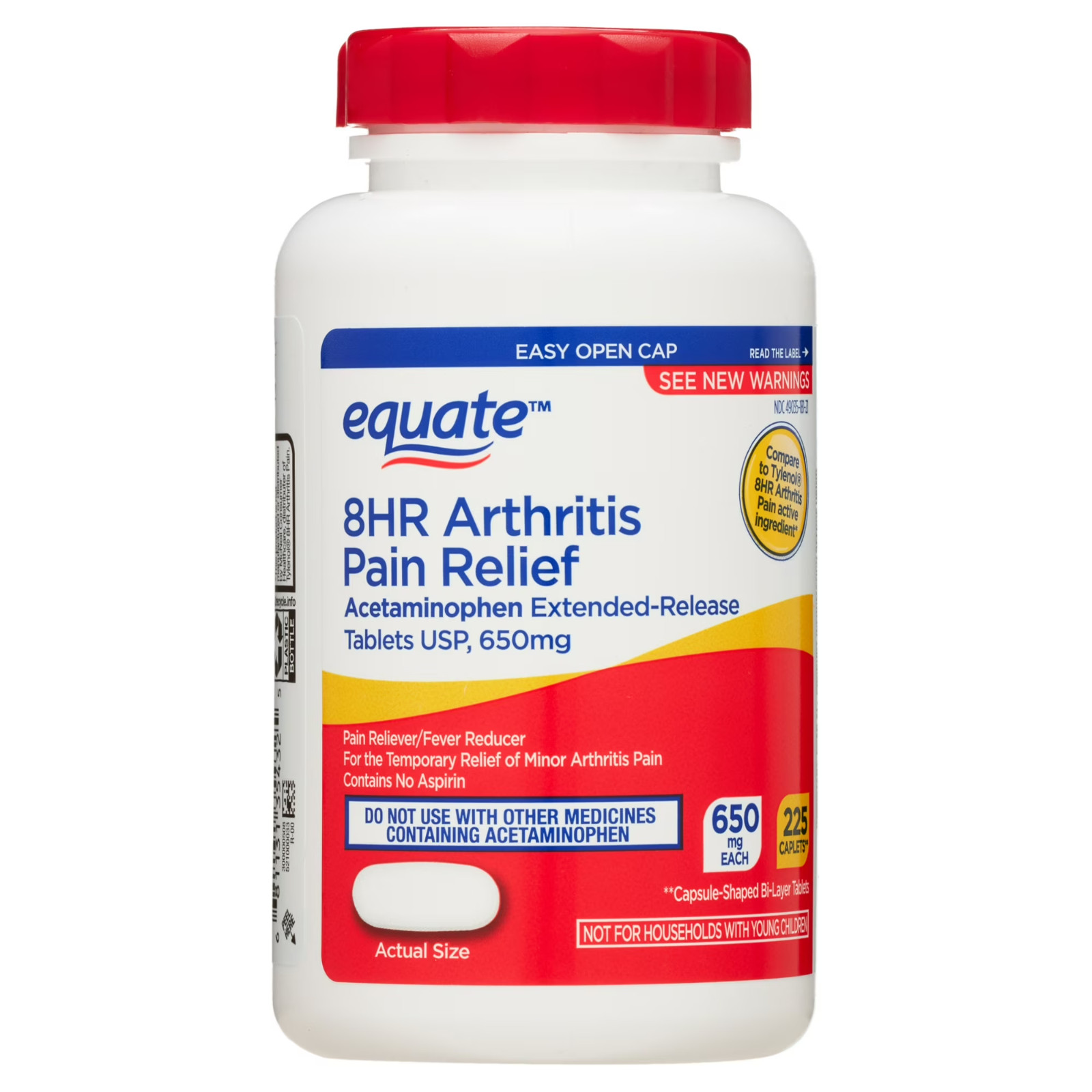 Equate 8 Hr Arthritis Pain Relief, 680mg Acetaminophen ER, 225 Ct, 2 Pack