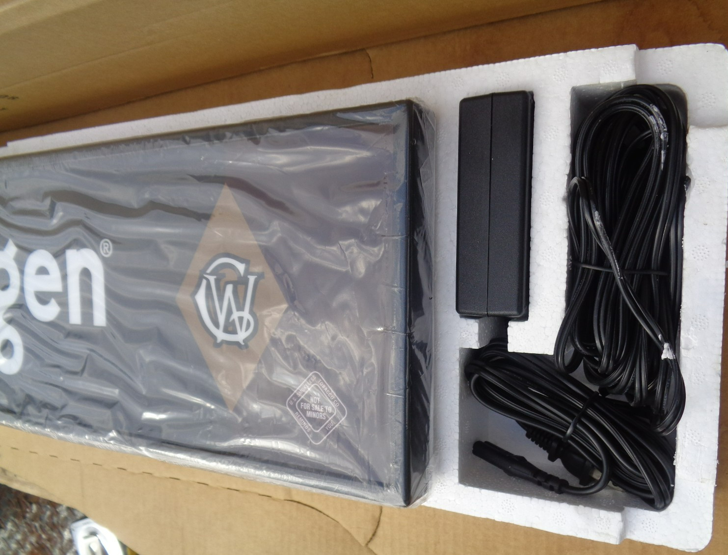 COPENHAGEN CHEWING TABACCO LIGHT UP SIGN - ORIGINAL - 34 X 7.5 BRAND NEW COOL