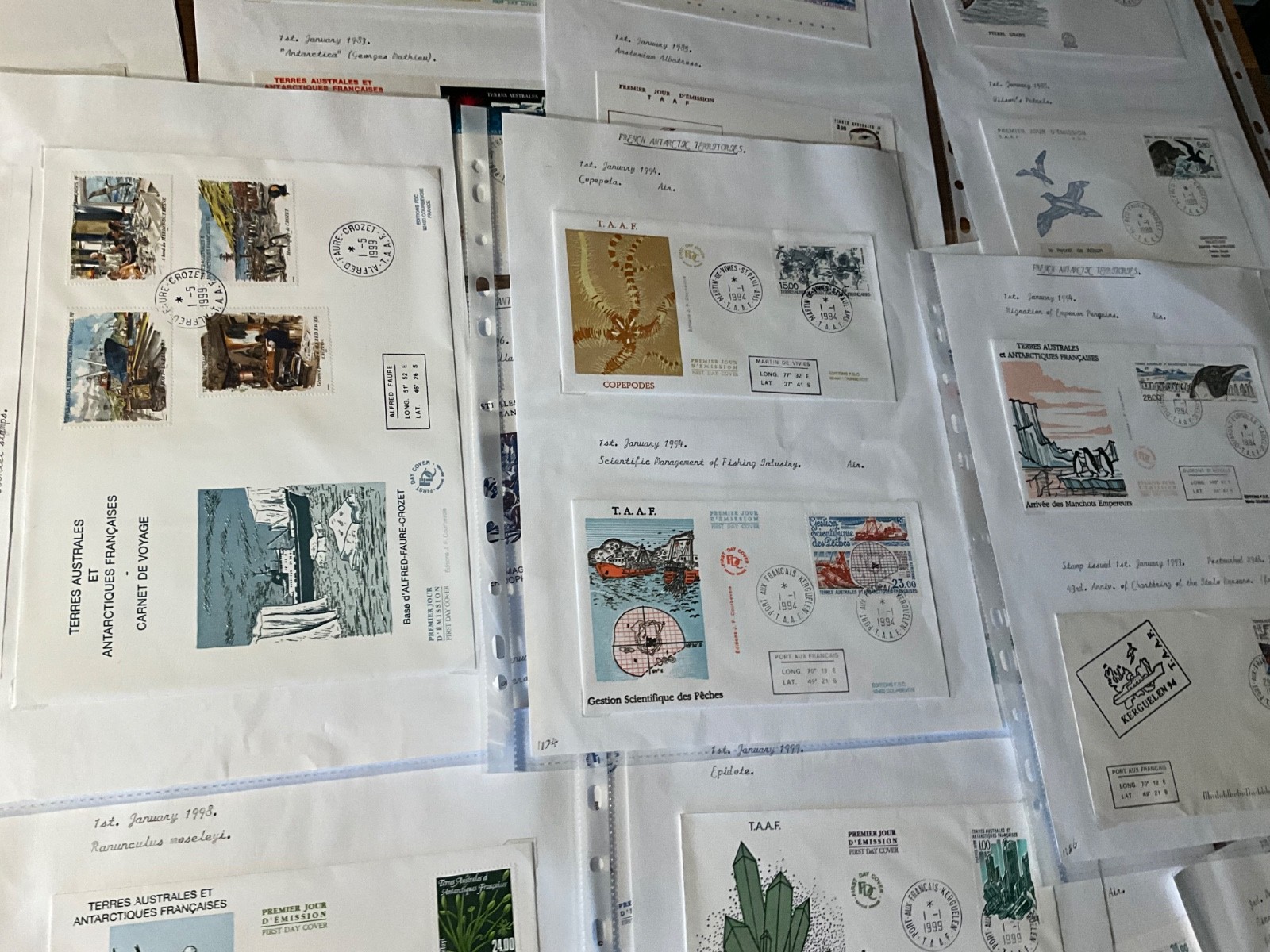 French Antarctic Territory fdc large lot 103 covers h13