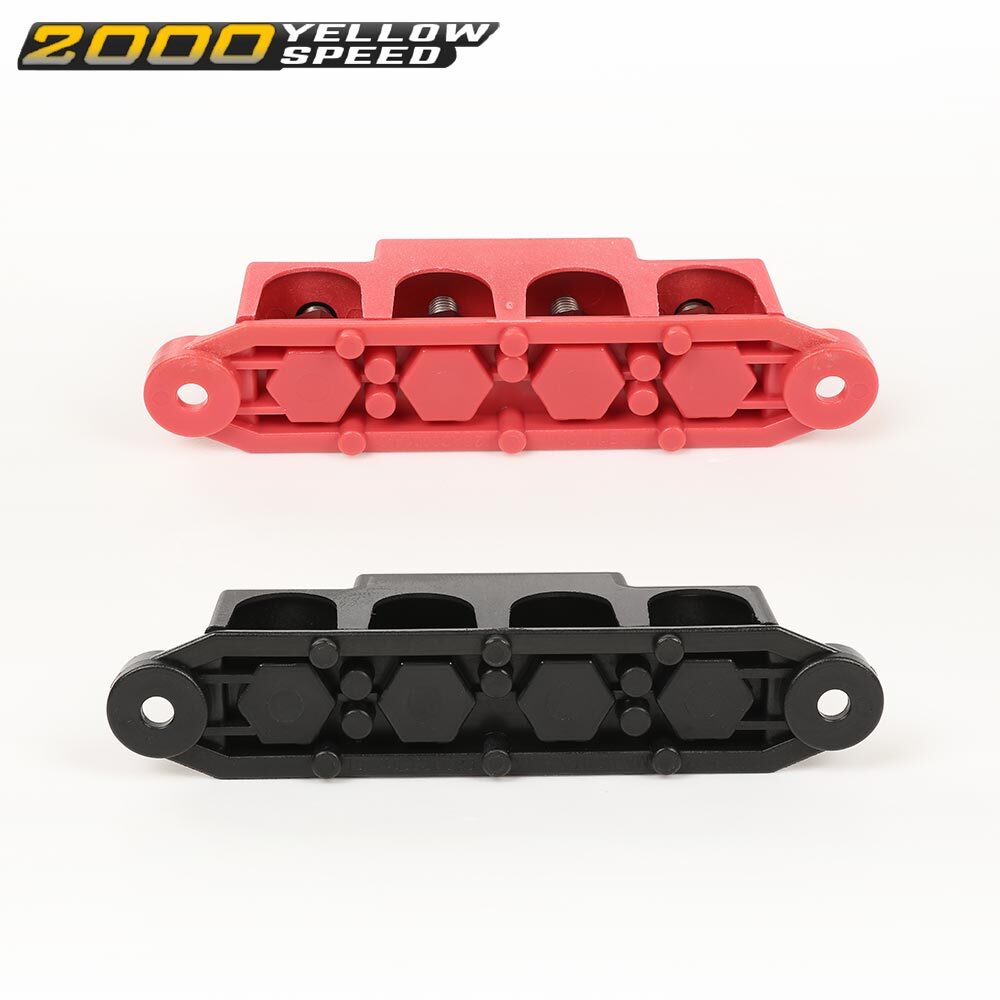 5/16" 12V 250A 4 Post Busbar Bus Bar Power Distribution Block With Cover 2Pc