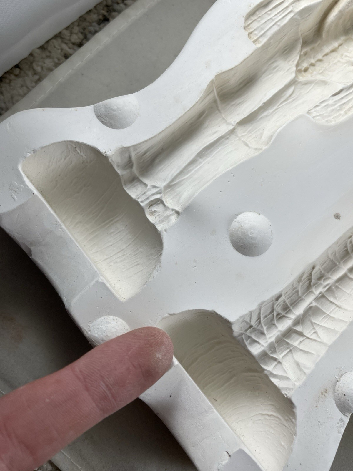 Nowell’s Inc Ceramic Casting Mold Skeleton & Mummy Figurine #NM-1797 Halloween