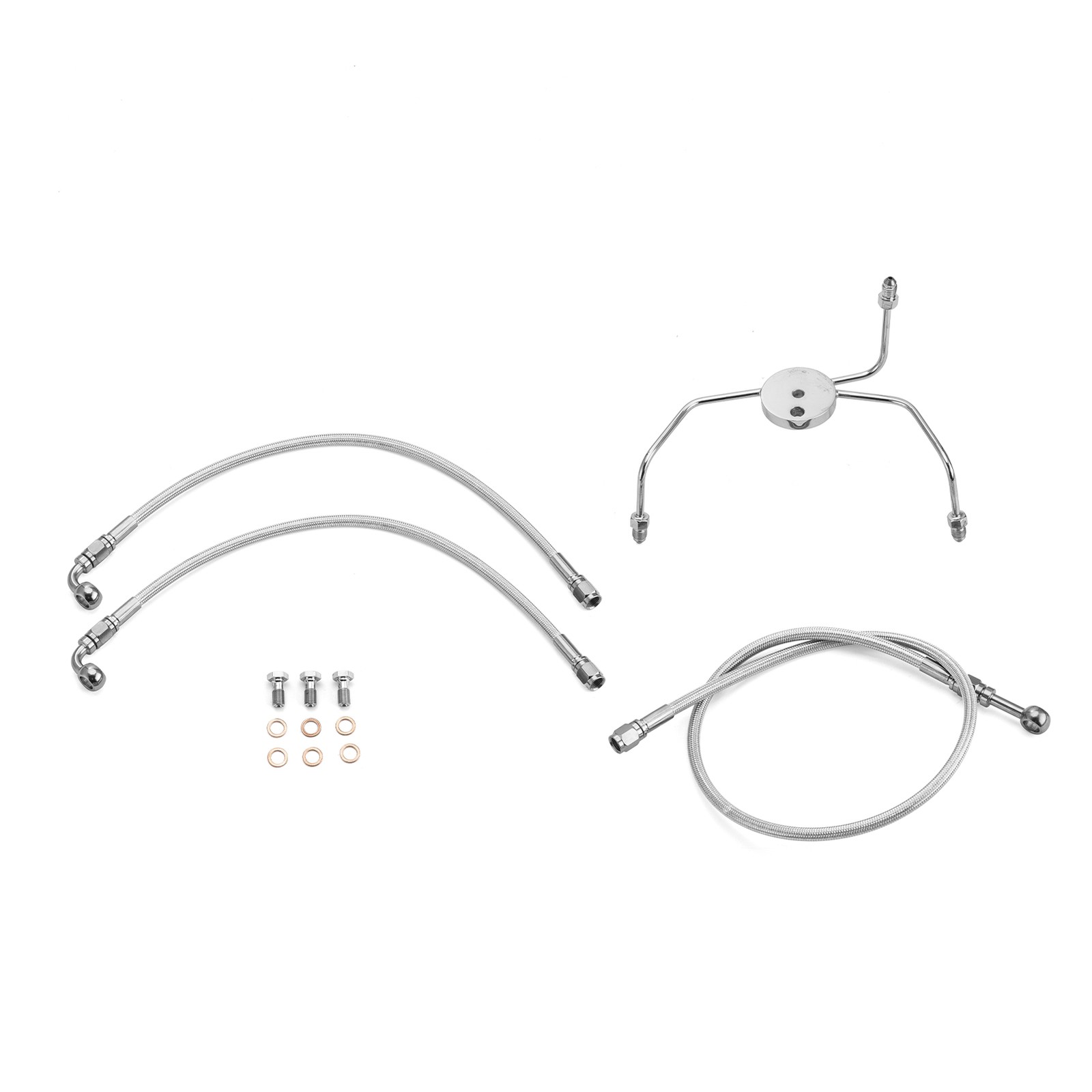 Non-ABS Extended Front Brake Line Kit For Harley Touring 99-07 14"-16" Handlebar
