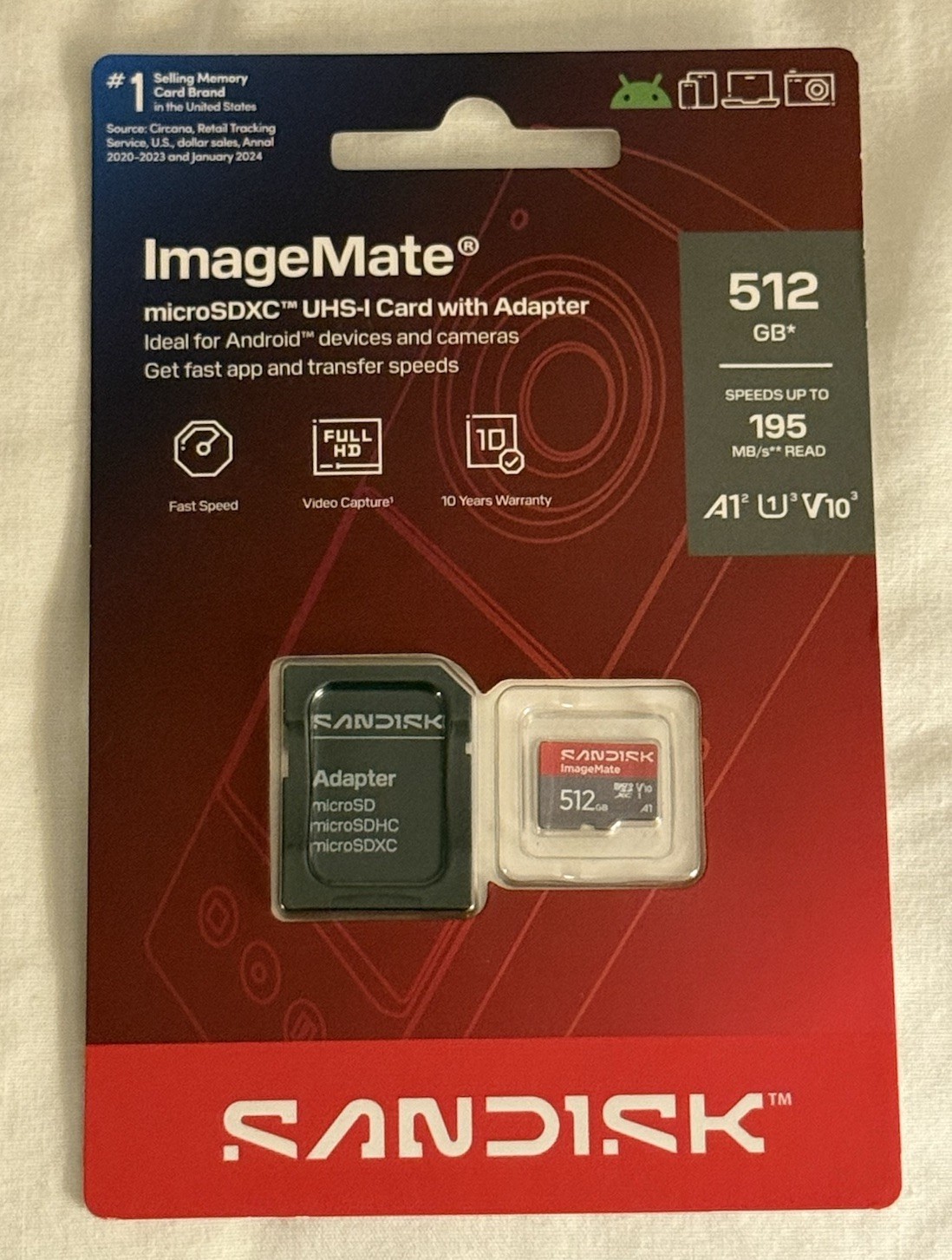 SanDisk ImageMate 512GB Class 10 microSDXC UHS-I micro SD card BRAND NEW