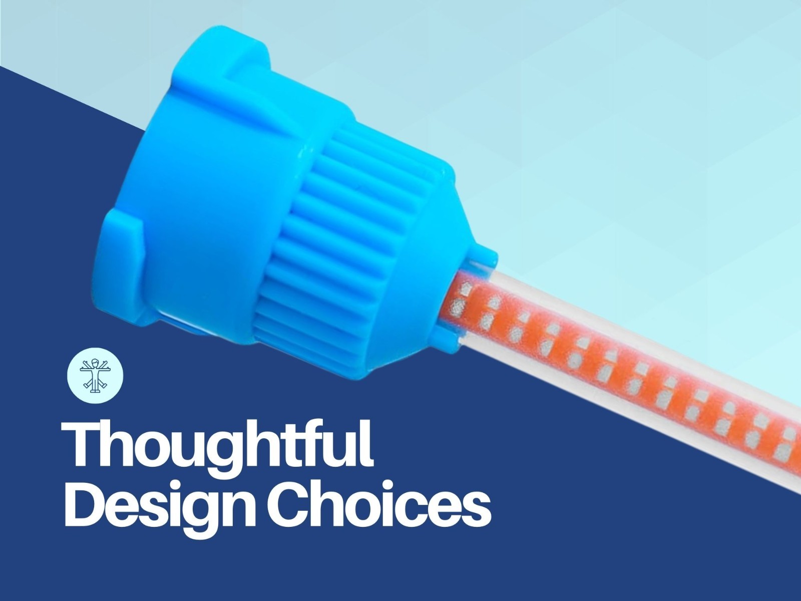 Mixing Tips 10:1 Ratio 5.7cm Crown & Bridge Impression, 50-Pack Blue/Orange