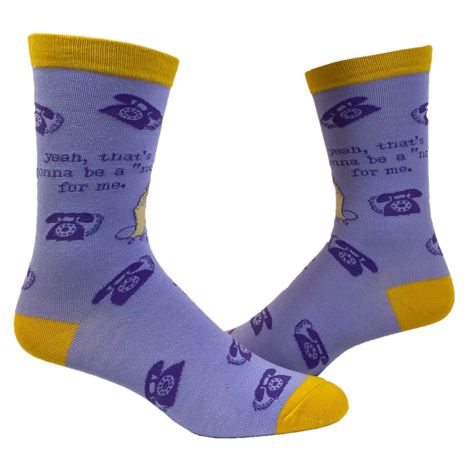Women's Yeah, That's Gonna Be A No for Me Socks Funny Lazy Introvert Graphic