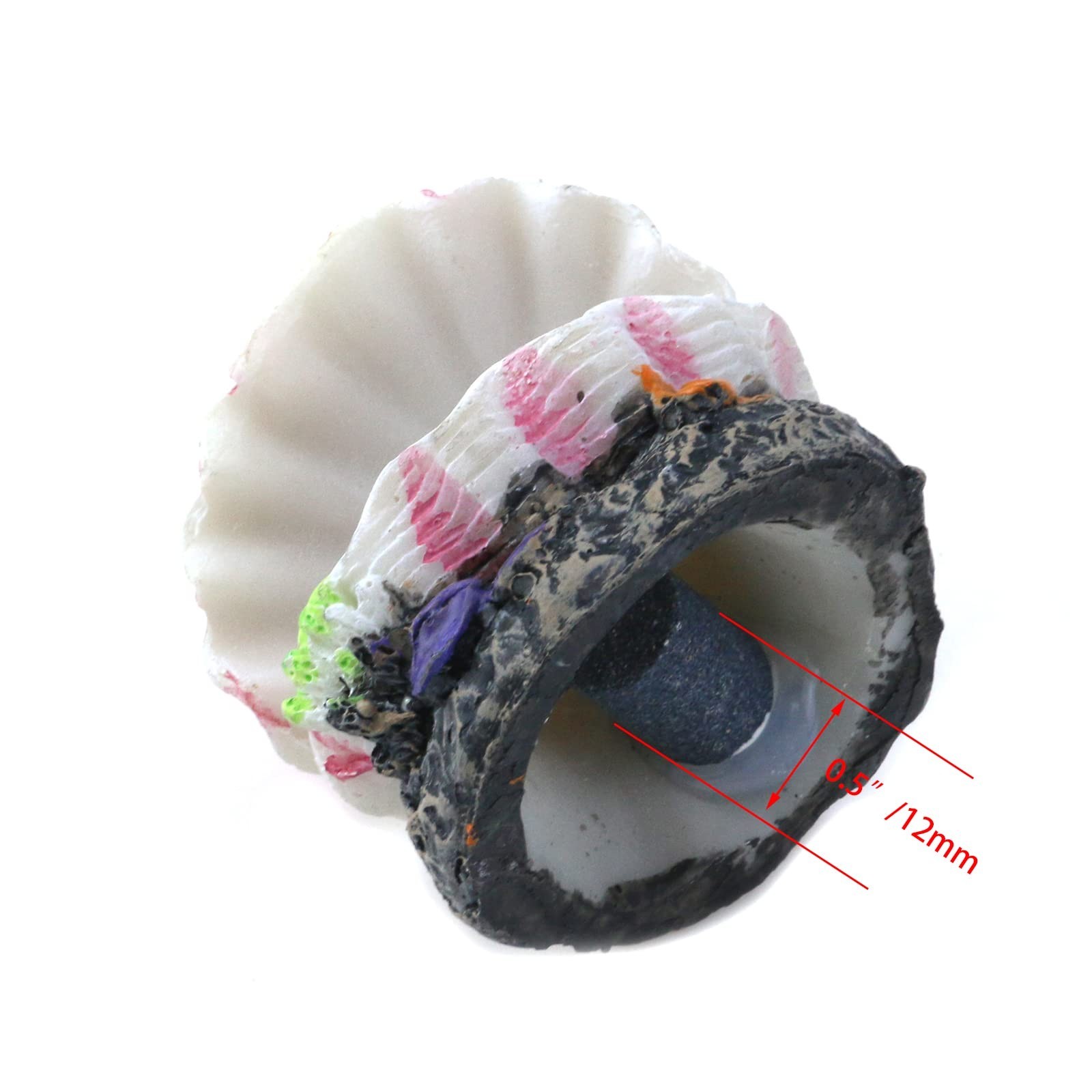 Aquarium Volcano with Air Stone Bubbler Volcano Ornament Fish Tank Bubble Mak...