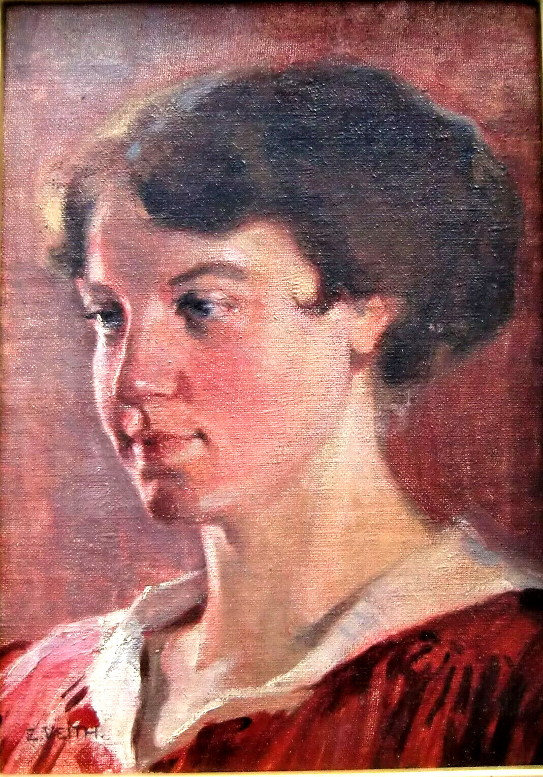 Eduard Veith 1856-1925 Austria Vienna Woman Girl Portrait Collectible! #154