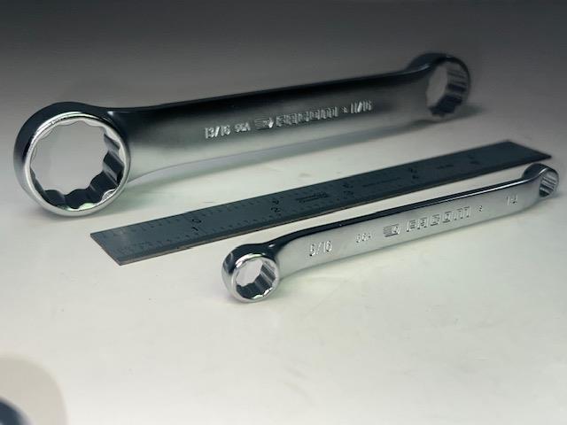 NEW Facom 7pc Set 10° Offset Stubby THIN WALL Box End SAE Wrench Set 1/4-13/16"