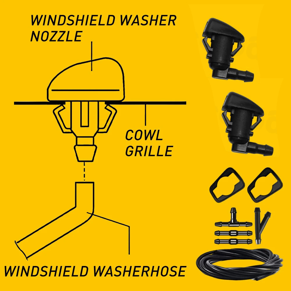 For Jeep Grand Cherokee 2011-2017 Windshield Wiper Water Washer Spray Nozzle Jet