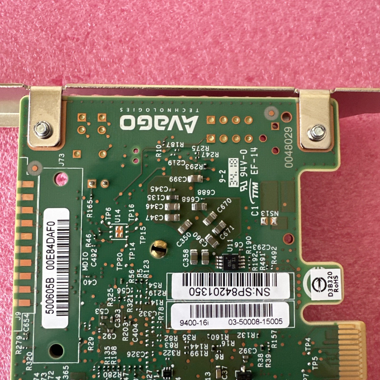 LSI 9400-16i PCIe 3.1 x8 NVMe SAS SATA Tri-Mode HBA Controller