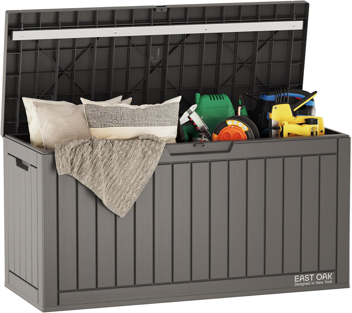 EAST OAK Outdoor Storage Box, 60 Gallon Deck Box Indoor and Outdoor Use, Waterpr