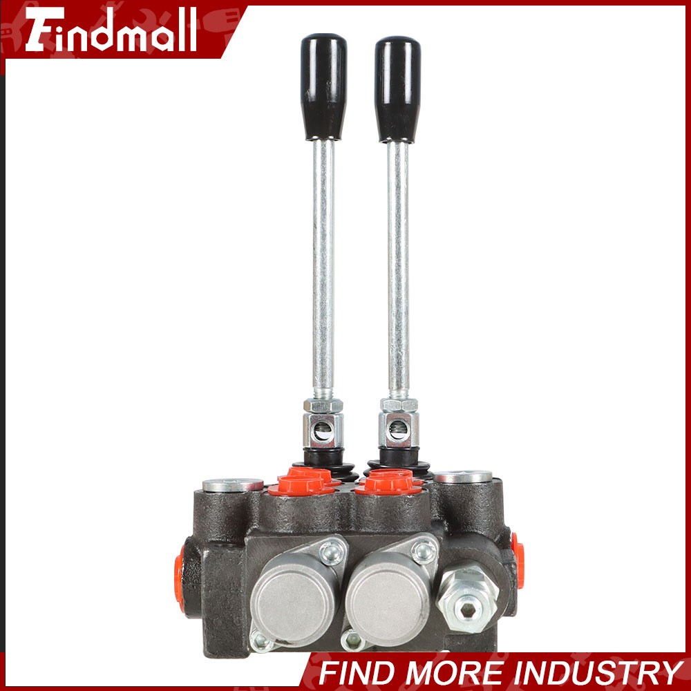2 Spool 11 GPM Hydraulic Monoblock Double Acting Control Valve SAE Ports