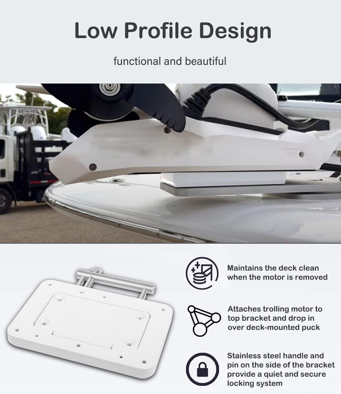 For Garmin 010-12832-61 Quick Release Plate System White 010-12832-60