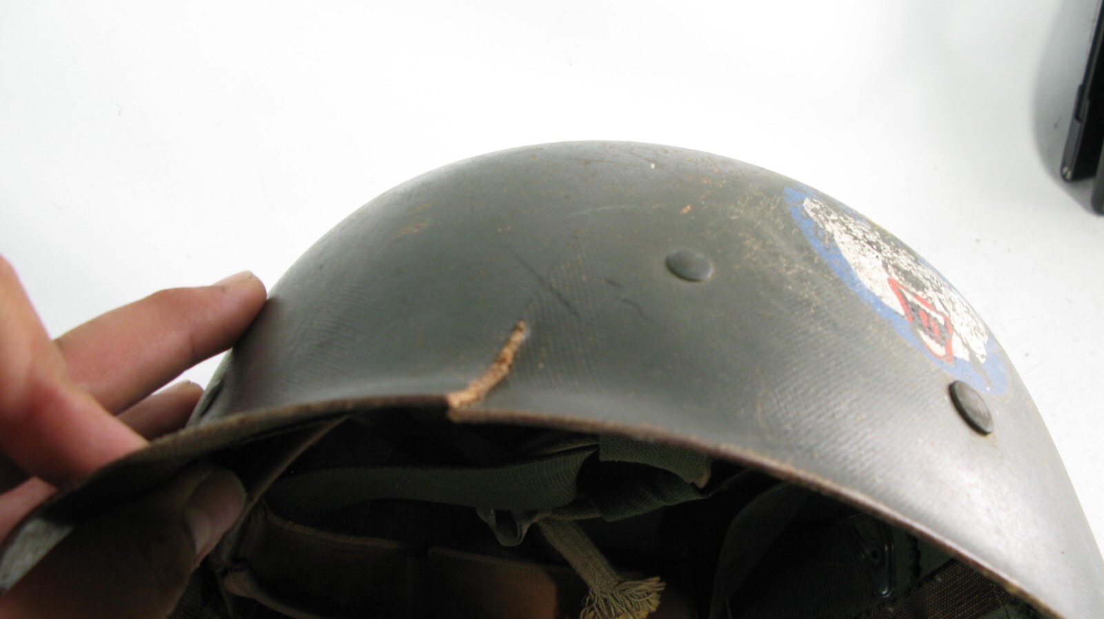 WWII Battle of Alaska Alueteutiah Islands Officer Helmet Combat Stripe Aleutian