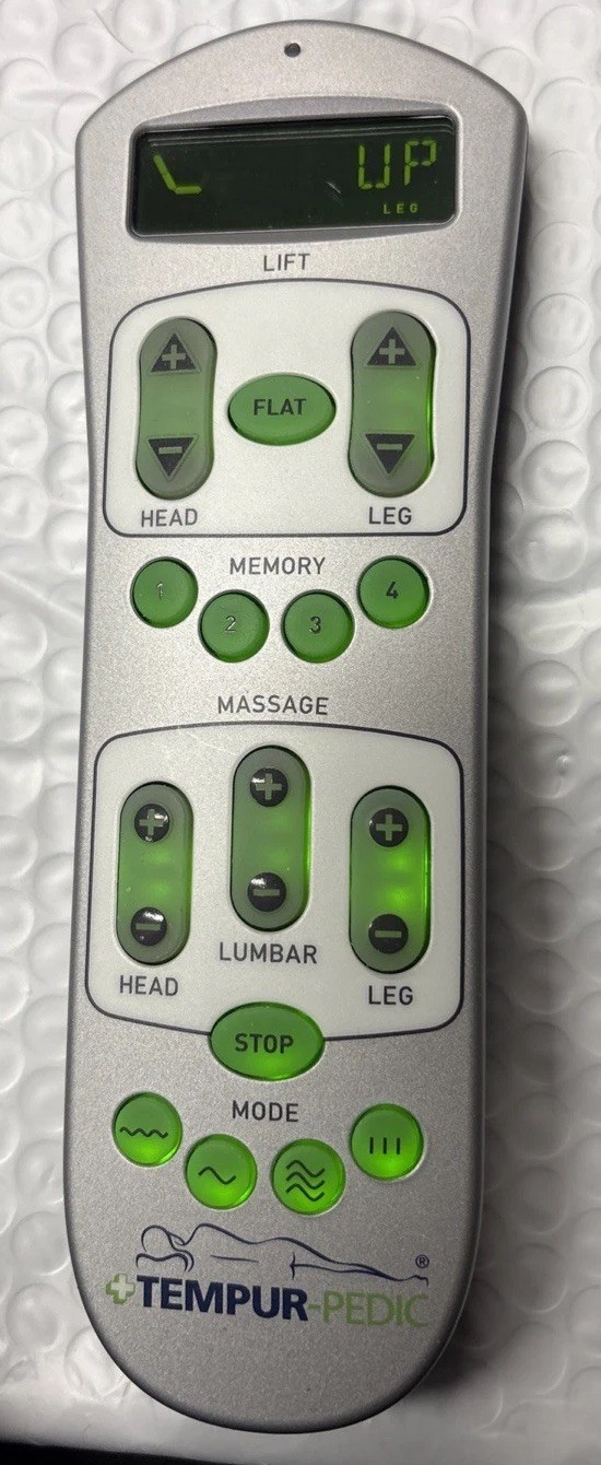 Tempur-Pedic Tempur-Ergo Premier 10003-RFREMS-L008 Wireless Remote Control