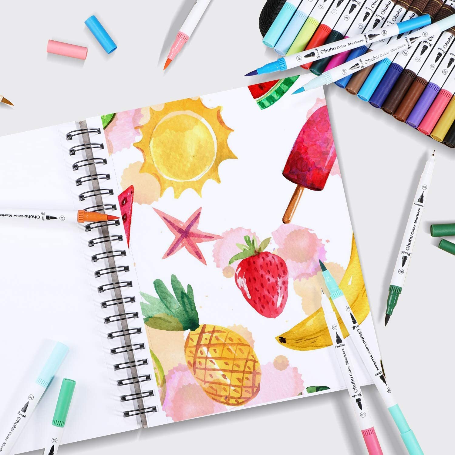 Ohuhu Marker Pads Art Sketchbook, 7.6" ×10" 120LB Heavy Smooth Drawing Papers