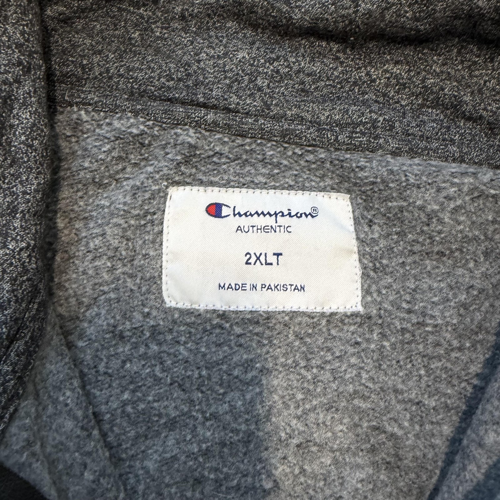 Champion Jacket Mens 2XLT Gray Full Zip Fleece Track Big Tall Logo Stand Collar