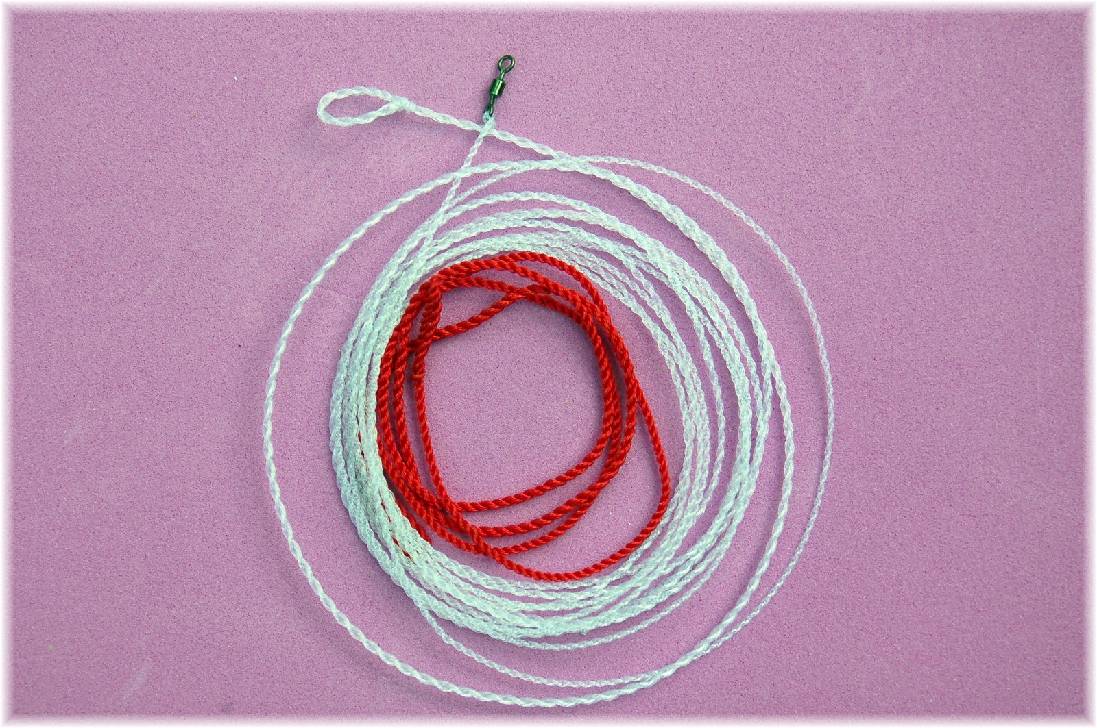 Fluorocarbon Furled Fly Fishing Leader w/ Micro Swivel & Furled Line Indicator