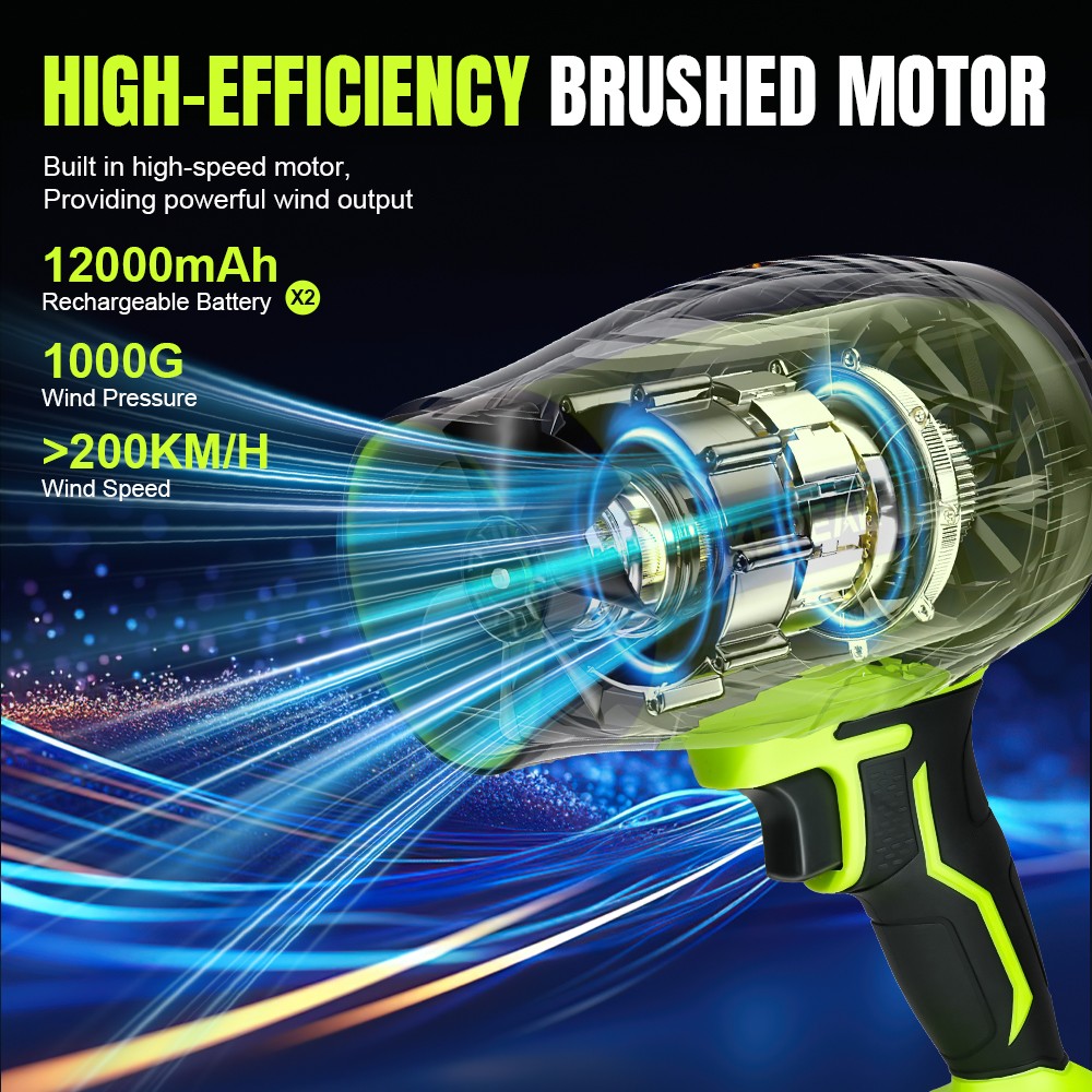 40000RPM Electric Air Duster Cordless Jet Dry Blower Portable Handheld Turbo Fan