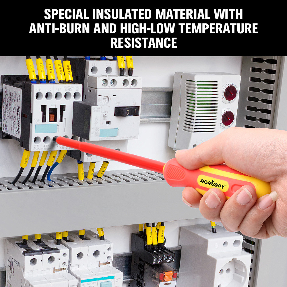 Insulated Slotted & Phillips Electricians Screwdrivers Set Magnetic Tool 6 Piece