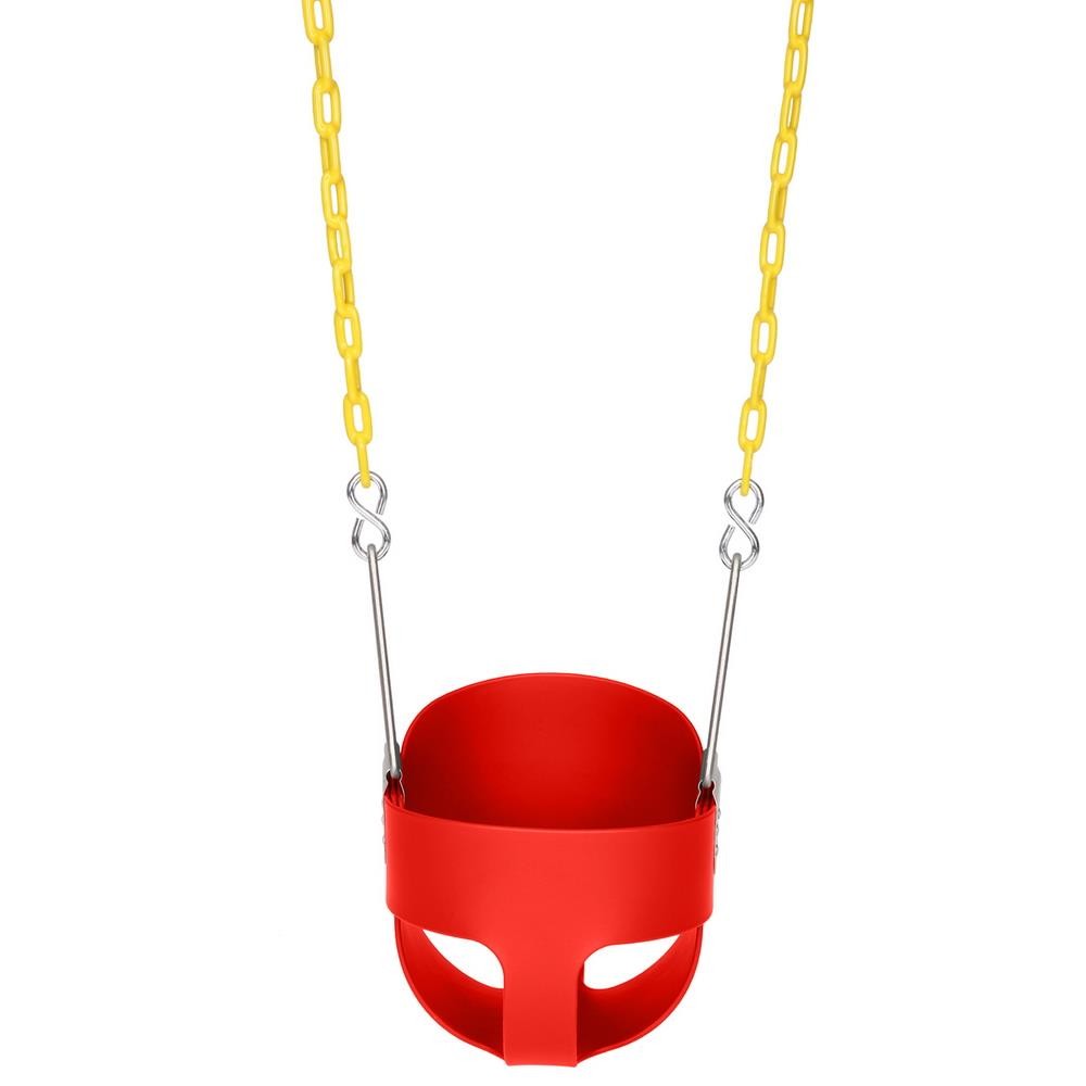 Heavy-Duty High Back Full Bucket Toddler Swing Seat with Chain Fully Assembled