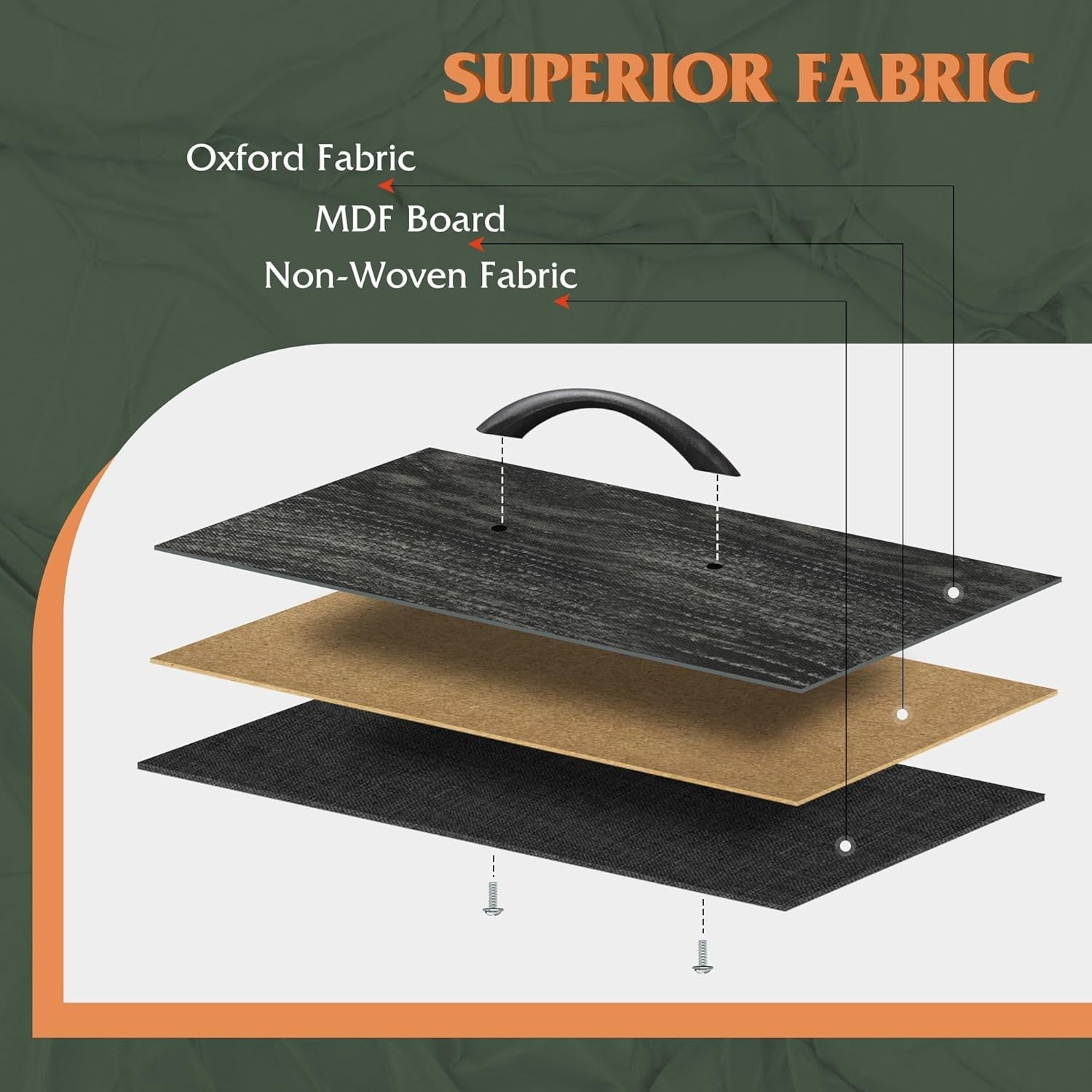 Night Stand, Small Dresser with Drawers, Dresser for Bedroom with 2 Fabric Dr...