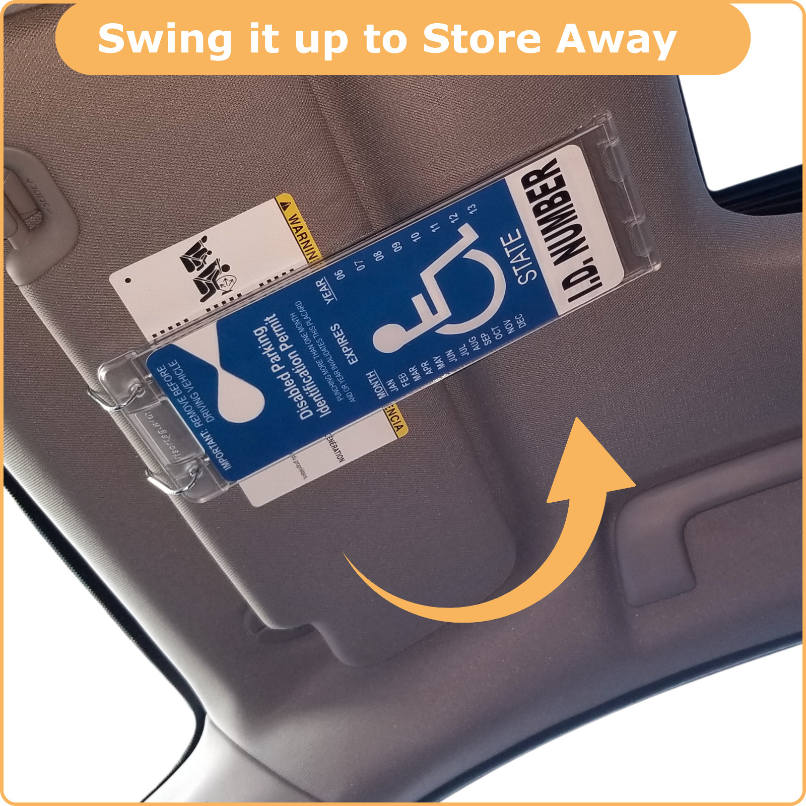JL Safety Visortag Vertical- Best & Sturdiest Handicap Placard Holder Available!