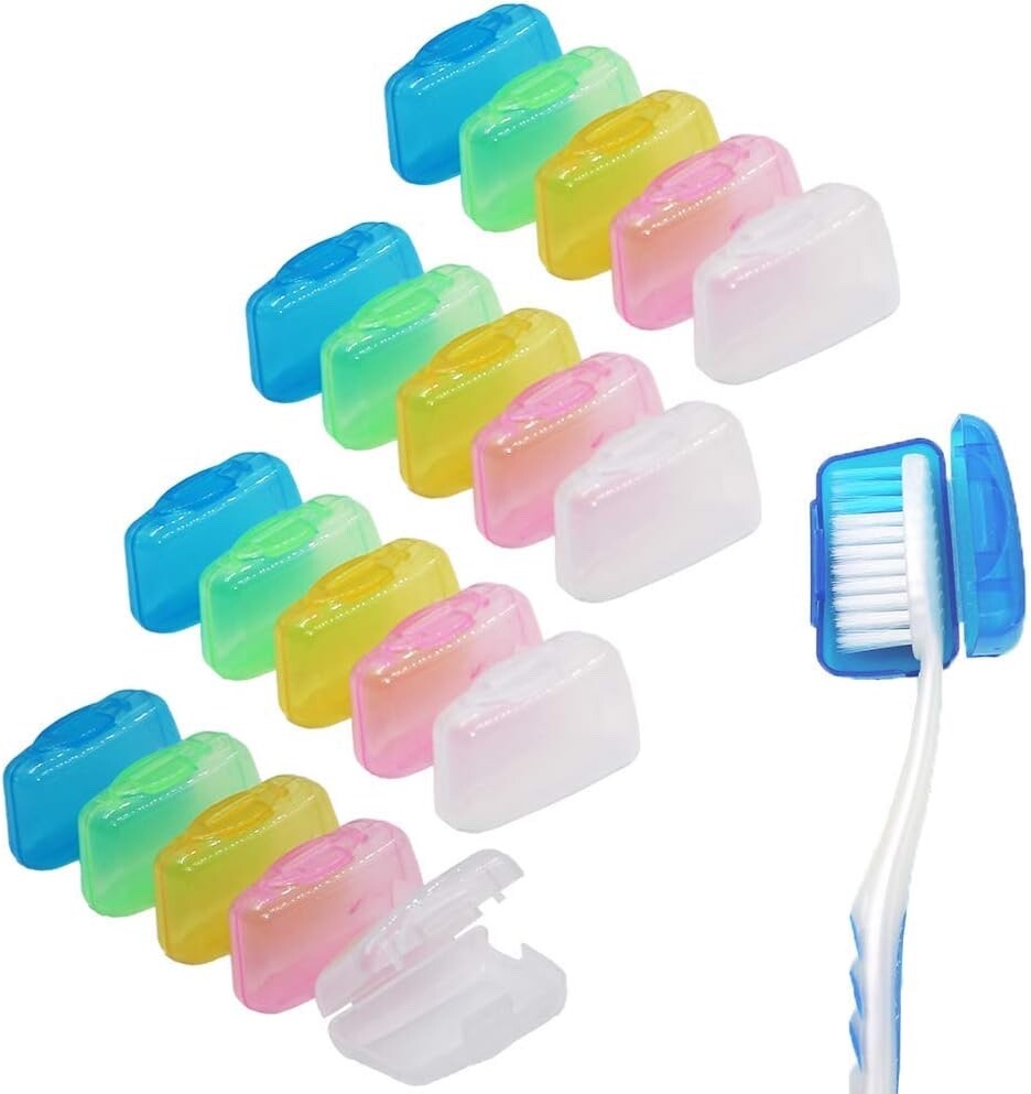 40 Pack Travel Toothbrush Head Covers Portable ToothbrushPod Caps Case Protector