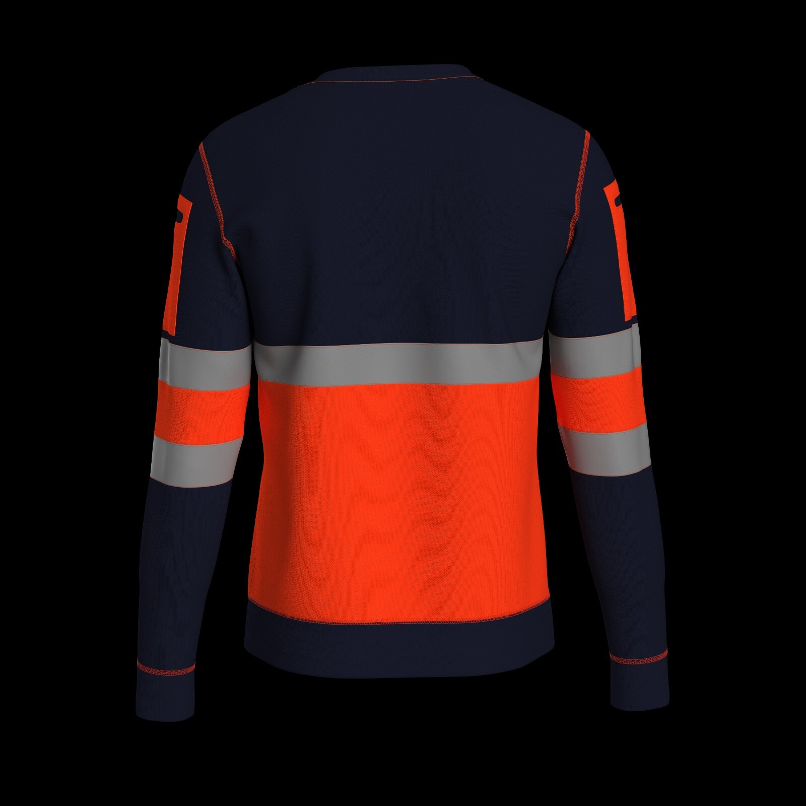 Hi Viz Vis High Visibility Crew Neck Sweatshirt Work Safety Fleece Jumper S-2XL