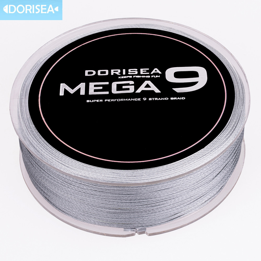 MEGA 9 Strands 100M-2000M Gray PE Dynema Round Braided Fishing Line 15LB-310LB