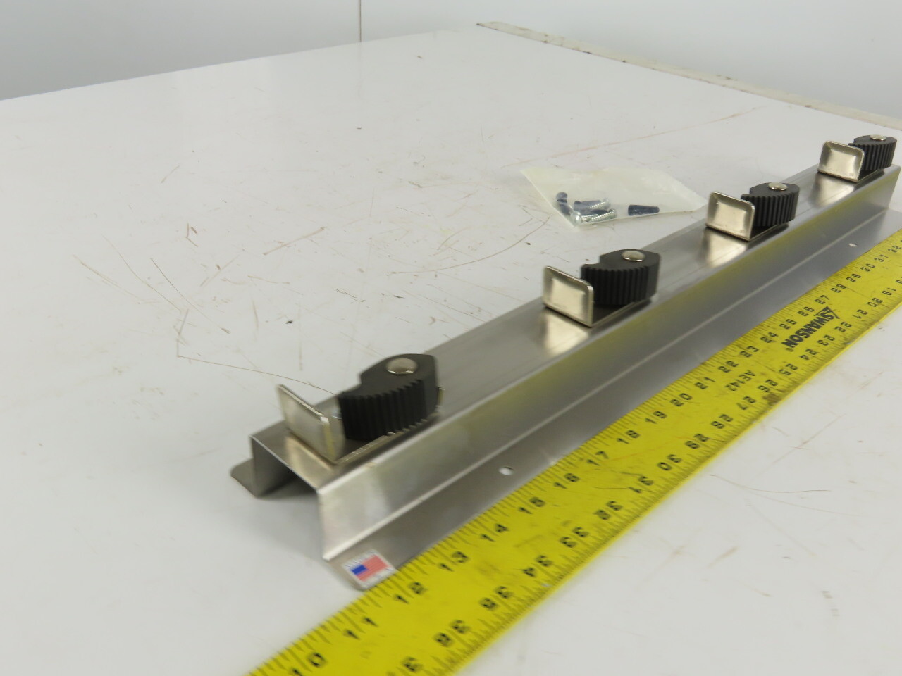 Grainger 333-4 SS Silver 304 Stainless Steel Mop Broom Holder 4 Spot