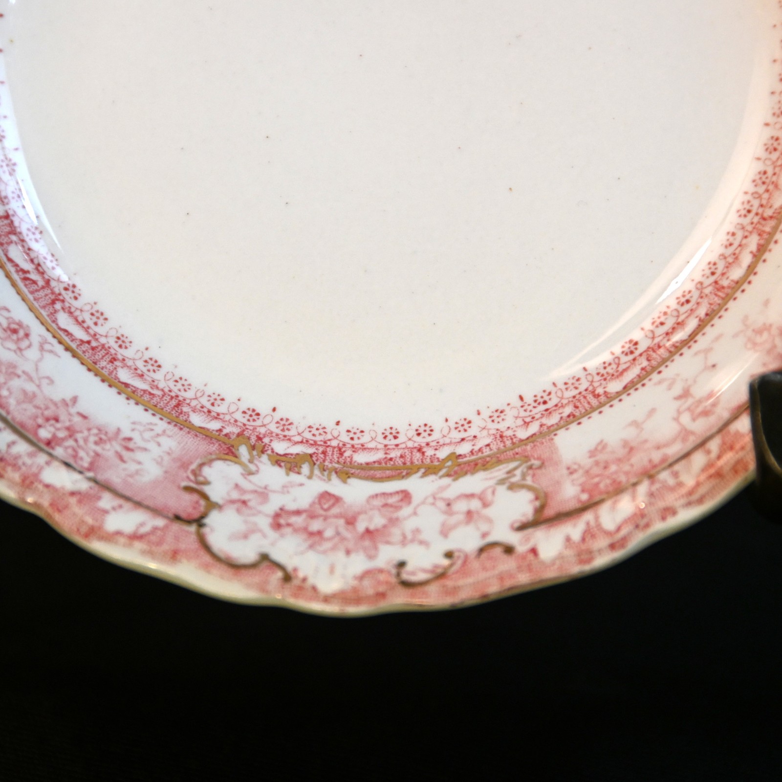 Wedgwood 6 Fruit Dessert Bowls Coupe Phoebe Pink wGold Accents England 1900-1906