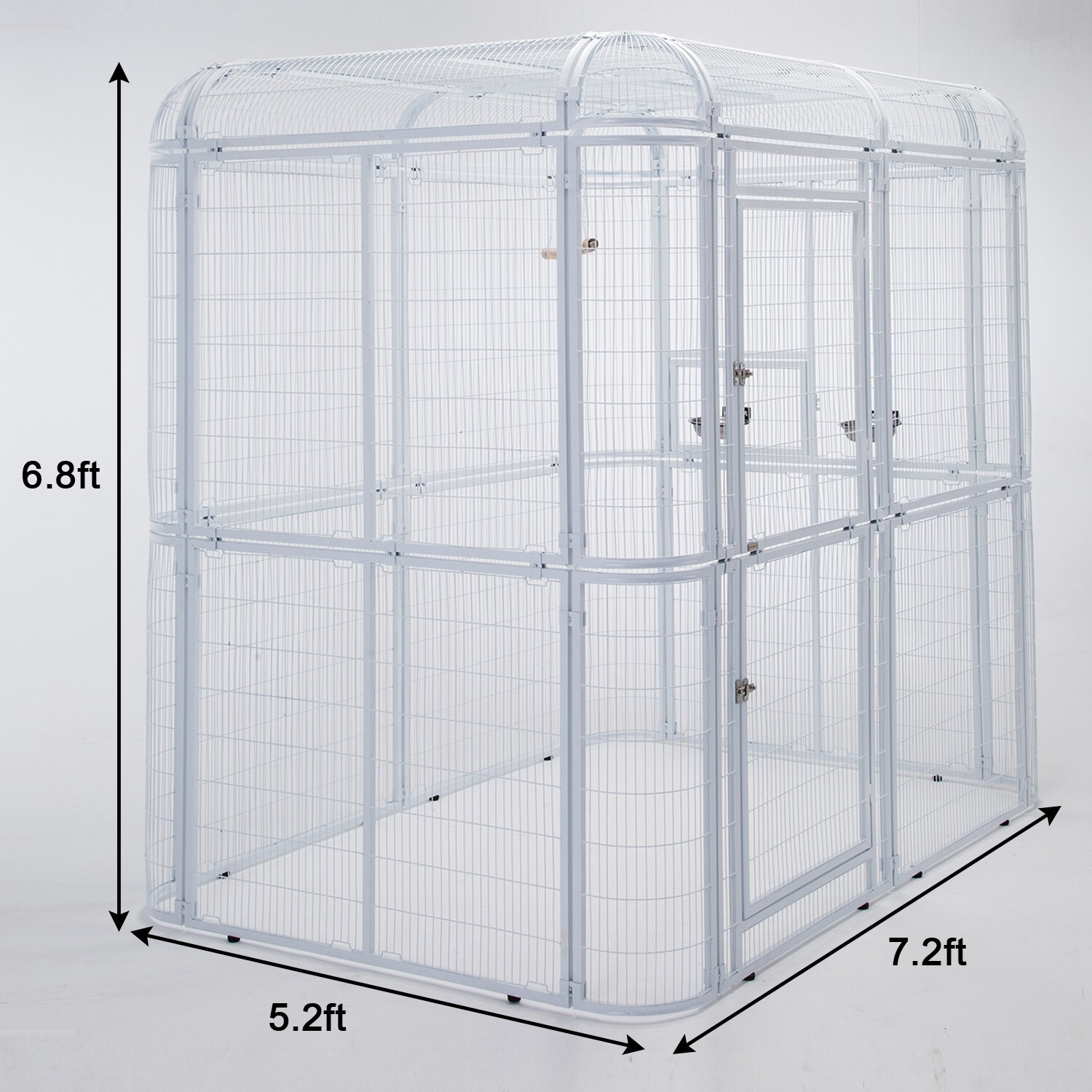 Large Metal Aviary Bird Cage Walk-in Parrot Macaw Flight Cage Finch Pet Supplies