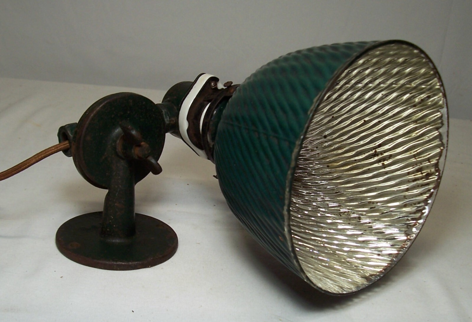 Antique Curtis X-ray Shade Light Fixture Vtg Cast Art Porcelain Chicago USA #G2