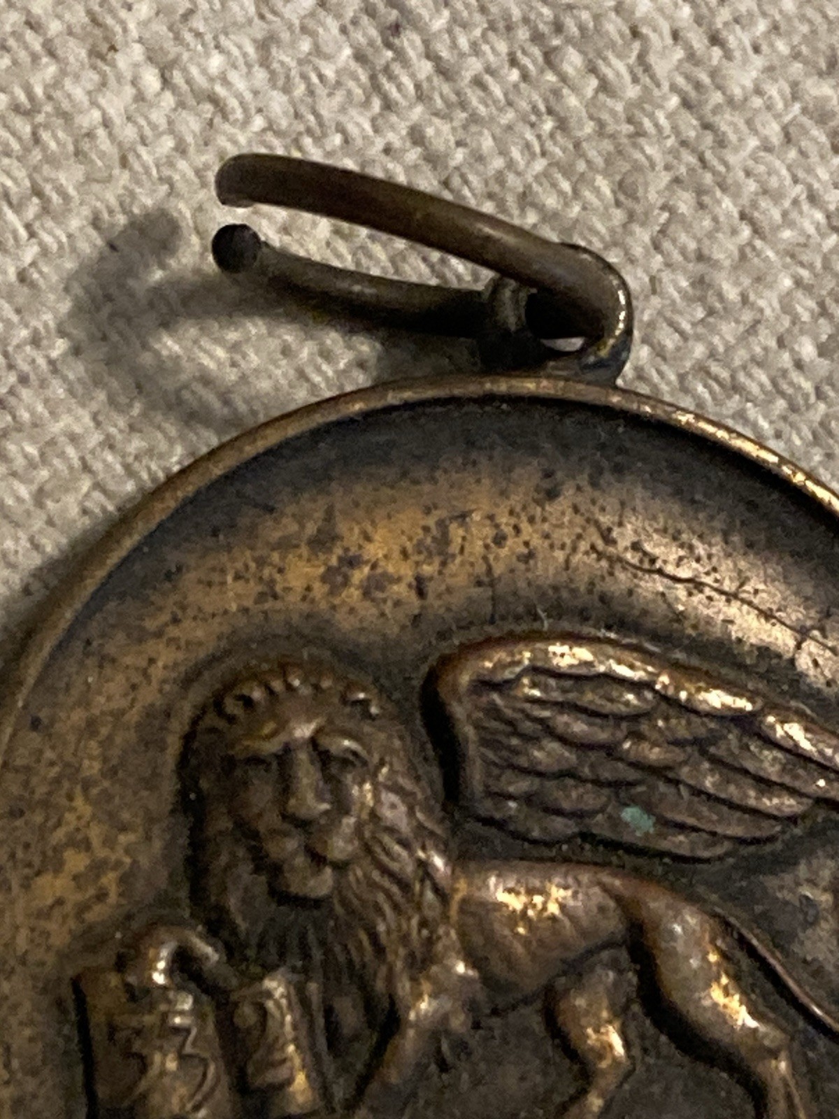 WWI US AEF ITALY 332ND INFANTRY 1928 Annual Reunion Medal New Castle PA Veteran