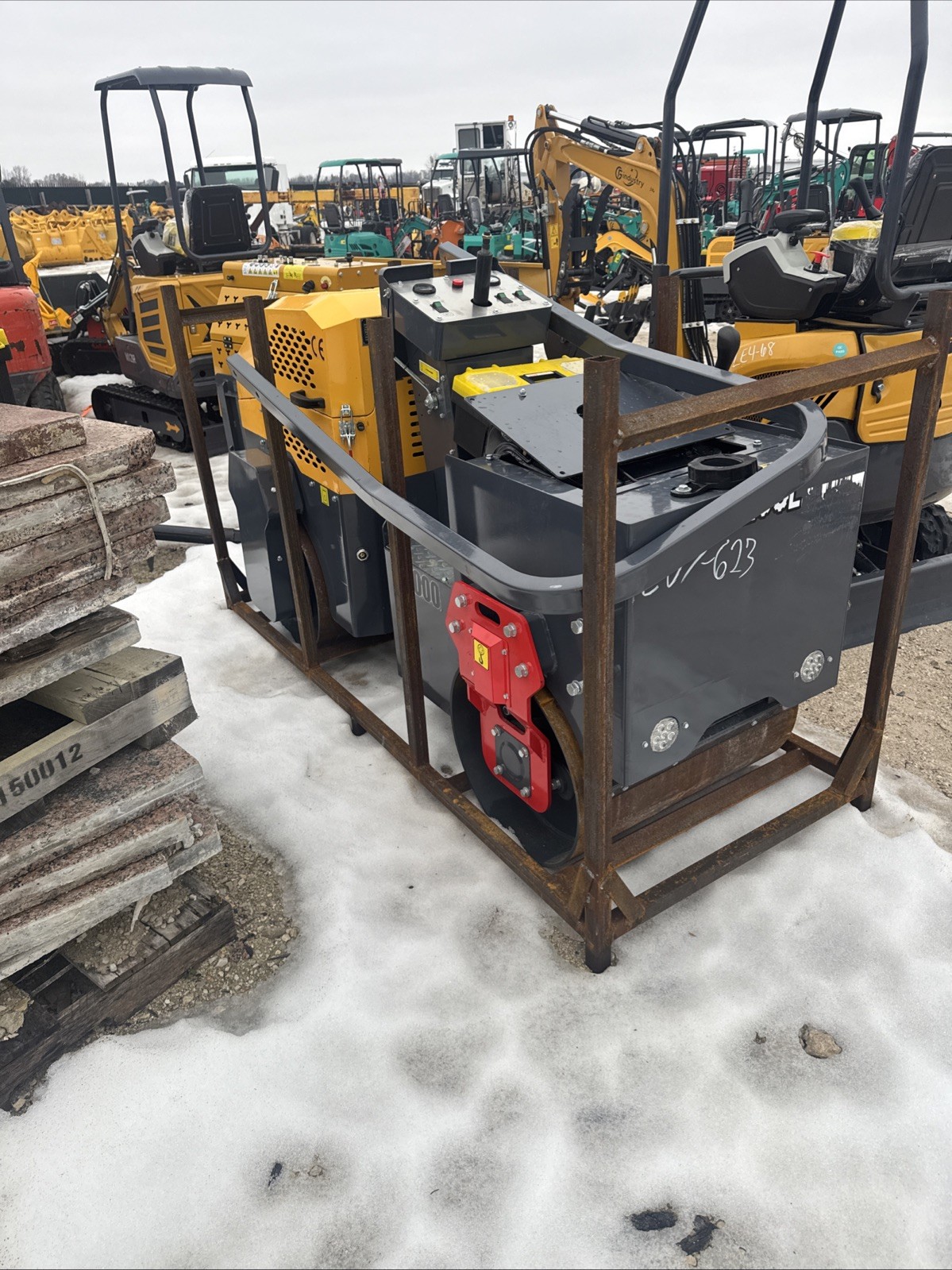 SDOL SL1000 Vibratory Roller Ride On Compactor Asphalt Smooth Drum 13 Hp Gas