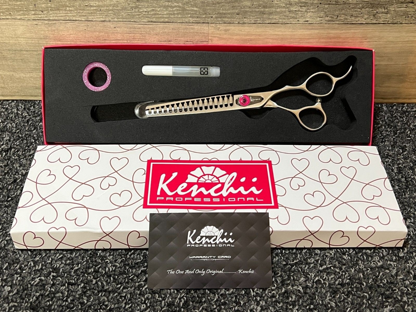 Kenchii Love Dog Grooming Scissors 17 Tooth Thinning Shears KELV17T - New!