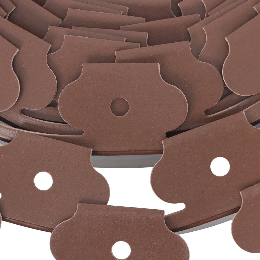 66FT 4” No Dig Lawn Border L-shaped Brown Garden Edging Kit W/ 60 Spike Plastic